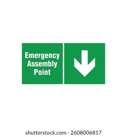 Fire Assembly Point Sign Vector Template