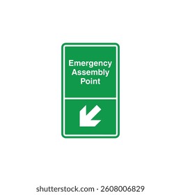 Fire Assembly Point Sign Vector Template