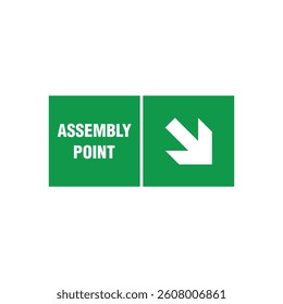 Fire Assembly Point Sign Vector Template