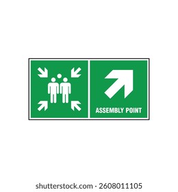 Fire Assembly Point Sign Vector Template