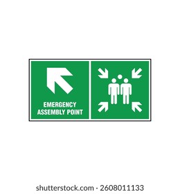 Fire Assembly Point Sign Vector Template