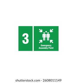 Fire Assembly Point Sign Vector Template