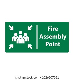 Fire Assembly Point, Vector Icon 