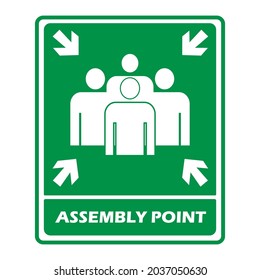 Fire Assembly Point Vector Signage Illustration Stock Vector (Royalty ...