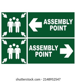 Fire Assembly Point Vector Signage Illustration Stock Vector (Royalty ...