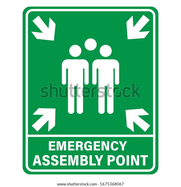 Fire Assembly Point Vector Signage Illustration Stock Vector (Royalty ...