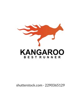 fire australia kangaroo vector logo design