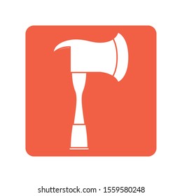 fire ax block line style icon vector illustration design