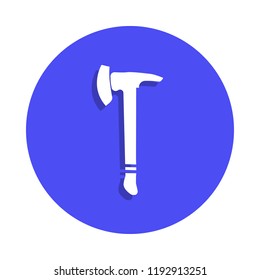 fire ax icon in badge style. One of fire guard collection icon can be used for UI, UX