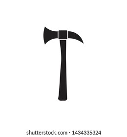 Fire ax icon black isolated vector illustration