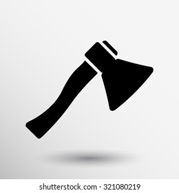 fire ax icon vector button logo symbol.