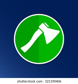 fire ax icon vector button logo symbol.