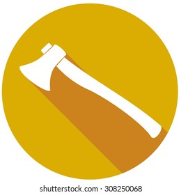 Fire ax on a white background