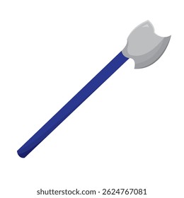 Fire axe with blue handle. Vector illustration