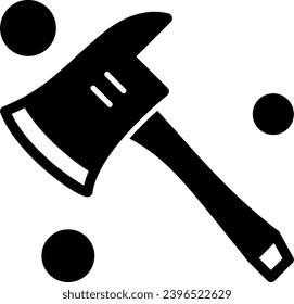 Fire Axe Glyph Icon Vector Design