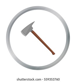Fire axe icon cartoon. Single silhouette fire equipment icon from the big fire Department cartoon.