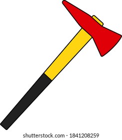 Icono de hacha de fuego. Esquema Editable Con Diseño De Relleno De Color. Ilustración vectorial.