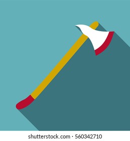 Fire axe icon. Flat illustration of fire axe vector icon for web