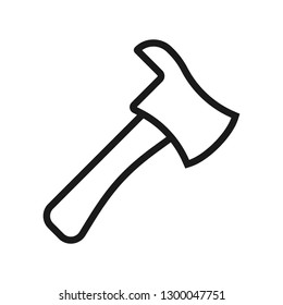 fire axe. minimal thin line web icon. simple vector illustration outline. concept for infographic, website or app