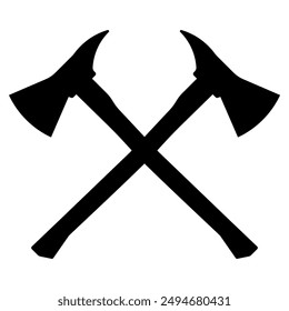 Fire Axe Sign Symbol. Firefighter Axe. Vector Illustration.