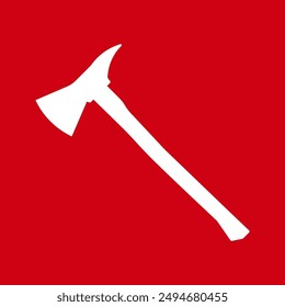 Fire Axe Sign Symbol. Firefighter Axe. Vector Illustration.