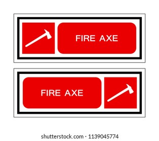 Fire AXE Symbol Sign, Vector Illustration, Isolate On White Background Label. EPS10