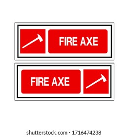 Fire AXE Symbol Sign, Vector Illustration, Isolate On White Background Label. EPS10