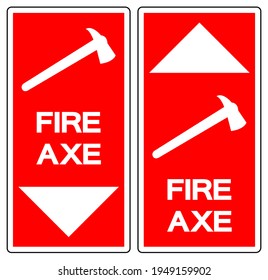 Fire AXE Symbol Sign, Vector Illustration, Isolate On White Background Label. EPS10 