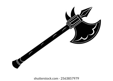 Fire Axe vector art silhouette