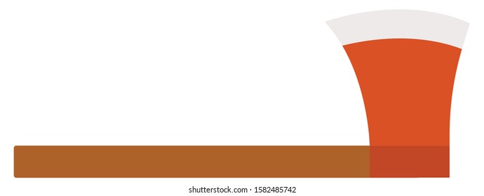 Fire axe vector. Firefighter illustration. 