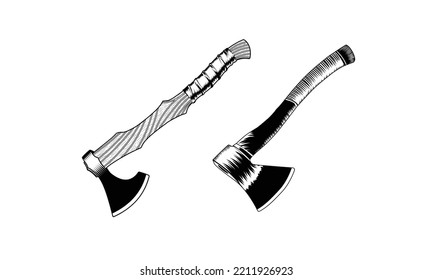 Fire axe vectro illustration design  bundle.