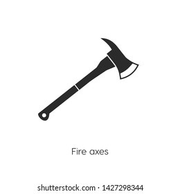fire axes icon vector. fire axes  symbol. Linear style sign for mobile concept and web design. fire axes  symbol illustration. Pixel vector graphics - Vector. 