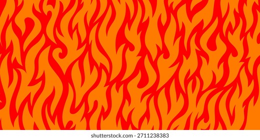 Plano de fundo do fogo. plano de fundo da chama. plano de fundo longo do fogo do banner. Chama Padrão Sem Costura. Incêndio chama padrão sem costura.	