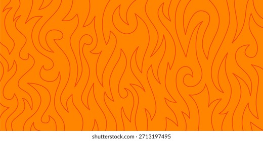 Plano de fundo do fogo. plano de fundo da chama. plano de fundo longo do fogo do banner. Chama Padrão Sem Costura. Incêndio chama padrão sem costura.