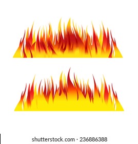 fire background flames vector illustration