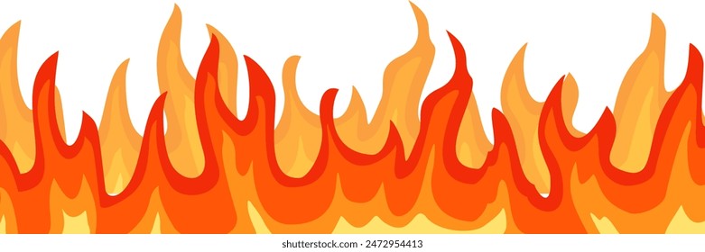 
fire background in flat style. flame illustration.