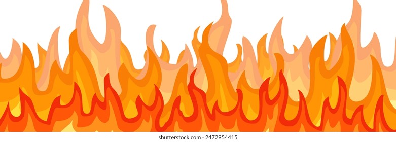 
fire background in flat style. flame illustration.