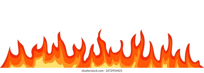 
fire background in flat style. flame illustration.