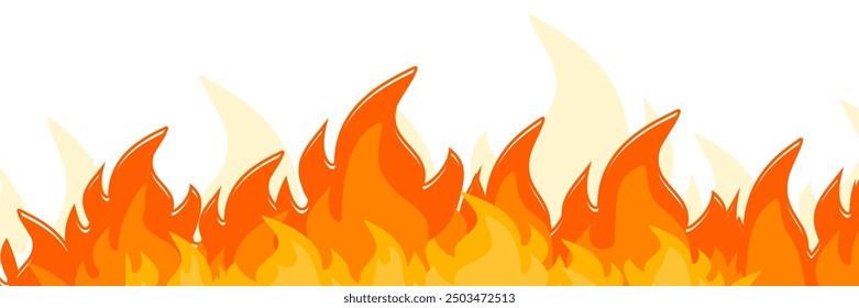 fire background in flat style. flame illustration.