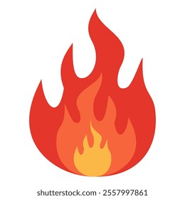 fire background in flat style. flame illustration.