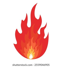 fire background in flat style. flame illustration.
