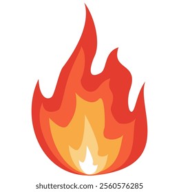 fire background in flat style. flame illustration.