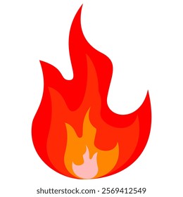 fire background in flat style. flame illustration.