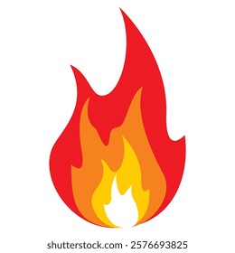 fire background in flat style. flame illustration.