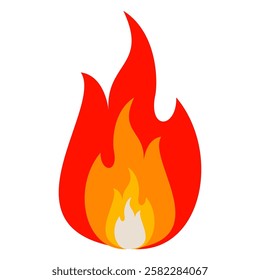 fire background in flat style. flame illustration.