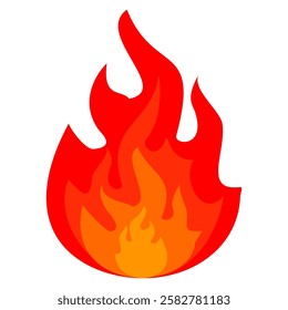 fire background in flat style. flame illustration.