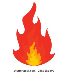 fire background in flat style. flame illustration.