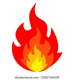 fire background in flat style. flame illustration.