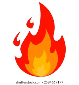 fire background in flat style. flame illustration.
