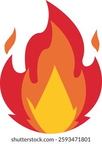 fire background in flat style. flame illustration.